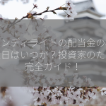 イオンディライトの配当金の権利確定日はいつか？投資家のための完全ガイド！