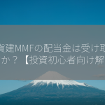 外貨建MMFの配当金は受け取れますか？【投資初心者向け解説】